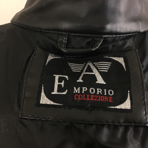 [Emporio Armani] NWTAuthentic Black Leather Jacket - Picture 5 of 6